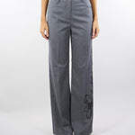 Pantalone Grigio Eruan in flanella con ricamo ERUAN 742 NENETTE 