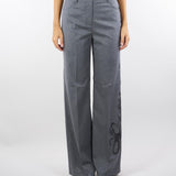 Pantalone Grigio Eruan in flanella con ricamo ERUAN 742 NENETTE 