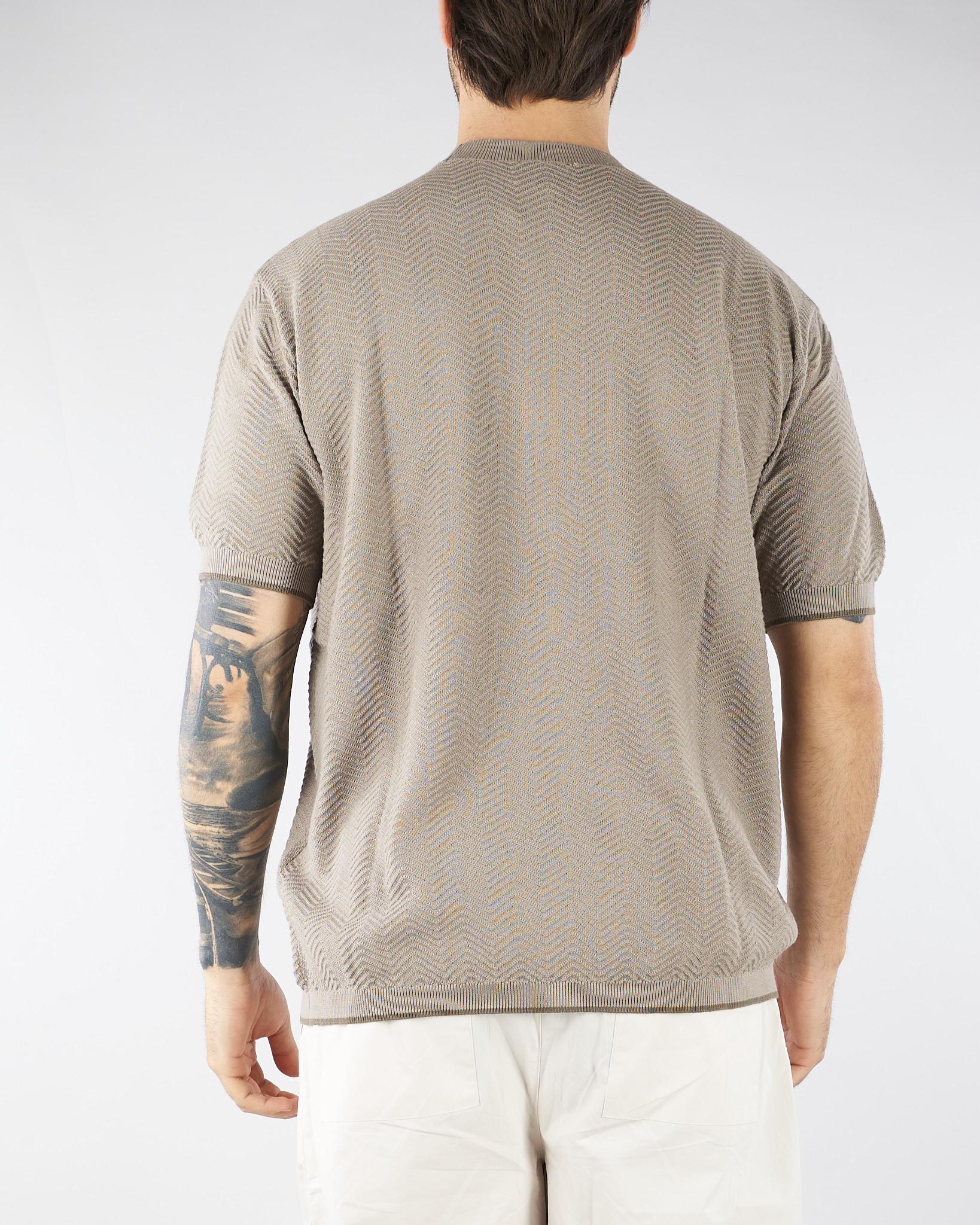 Maglia Fango in cotone con motivo chevron EM005529AF25257 F8090 EMPORIO ARMANI 