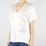 Blusa Bianco in viscosa con ricamo sangallo D48EK060EL1 MF249 ERMANNO BY ERMANNO SCERVINO 