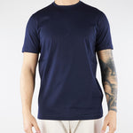 T-shirt basic Blu in cotone mercerizzato U0328R5010 50 UNGARO 