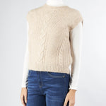 Gilet Beige in alpaca e lurex TAFFY 1 MAX MARA STUDIO 