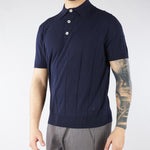 Polo in maglia Blu a costa piatta 4032M508263312 89 MANUEL RITZ 