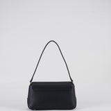 Borsa Nero a spalla con placca logo