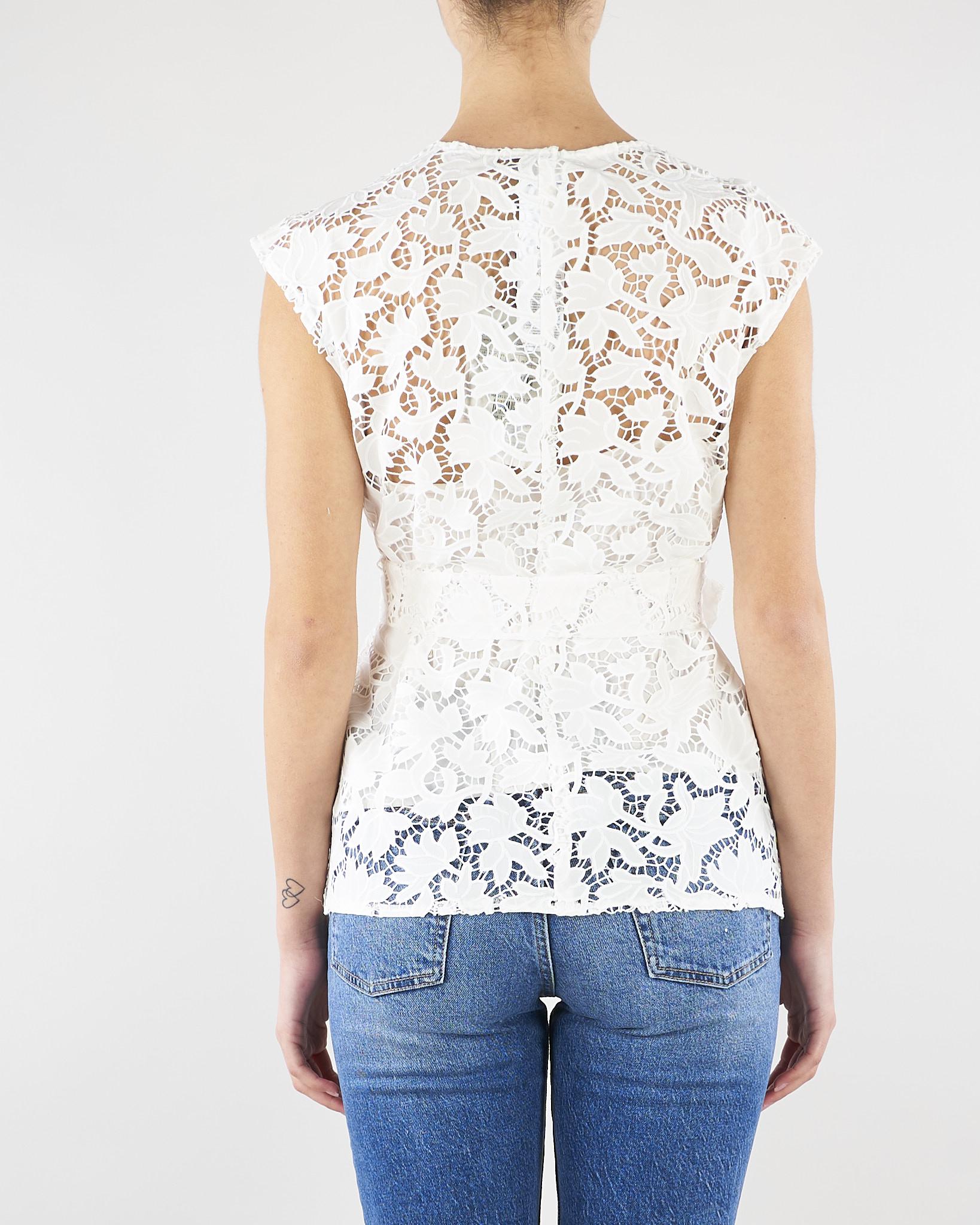 Blusa Bianco in cotone sangallo PBPPALIO 1 PENNY BLACK 