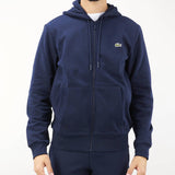 Felpa con cappuccio in pile con zip Lacoste