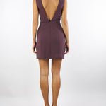 Mini abito Merlot in crêpe stretch con bottoni gioiello AB79856E2 EA4 ELISABETTA FRANCHI 