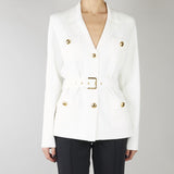 Giacca Avorio in maglia punto stoffa MK10B62E2 360 ELISABETTA FRANCHI 