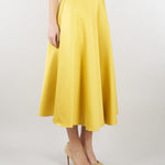 Gonna Sun in duchesse con logo gioiello GO15661E2 EV4 ELISABETTA FRANCHI 