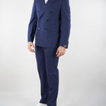 Abito Blu doppiopetto in fresco lana 4030A3378260000 88 MANUEL RITZ 