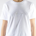 T-shirt Gesso con ricamo logo MA01761E2 270 ELISABETTA FRANCHI 