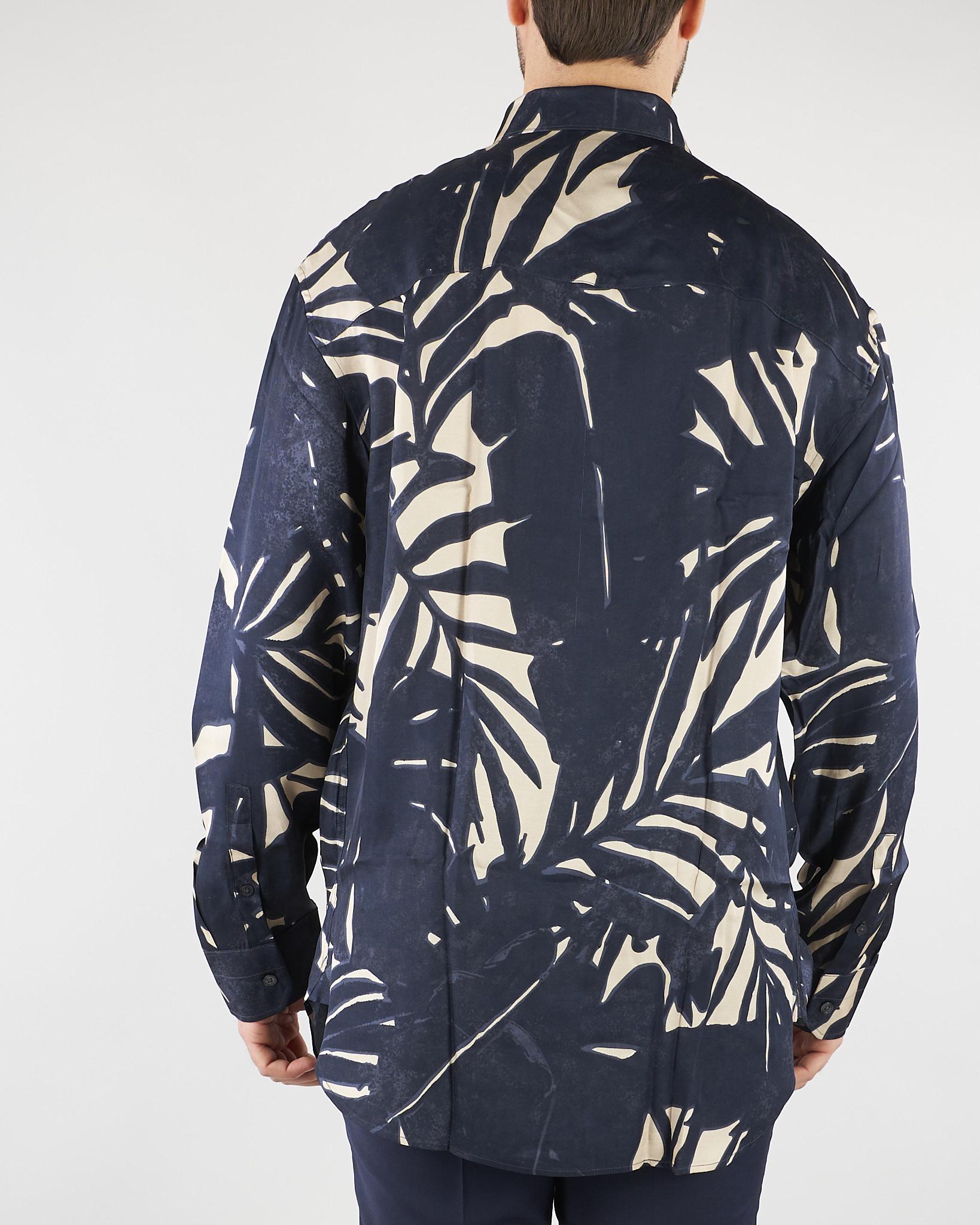 Camicia in viscosa con stampa all over Relaxed fit EM005762AF13285 F1047 EMPORIO ARMANI 
