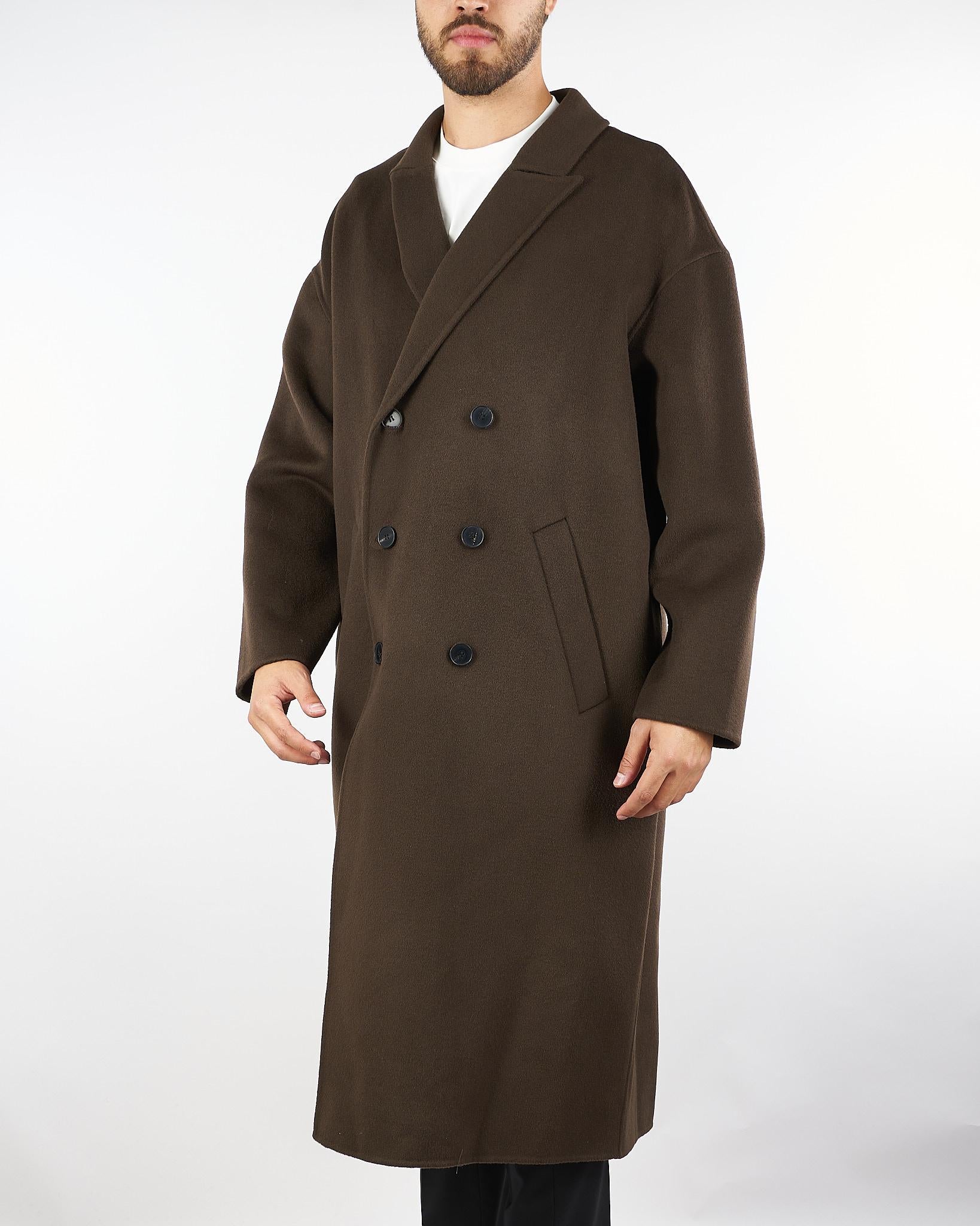 Cappotto Moro Oversize doppiopetto in pura lana B6F0026 69M AMARANTO 