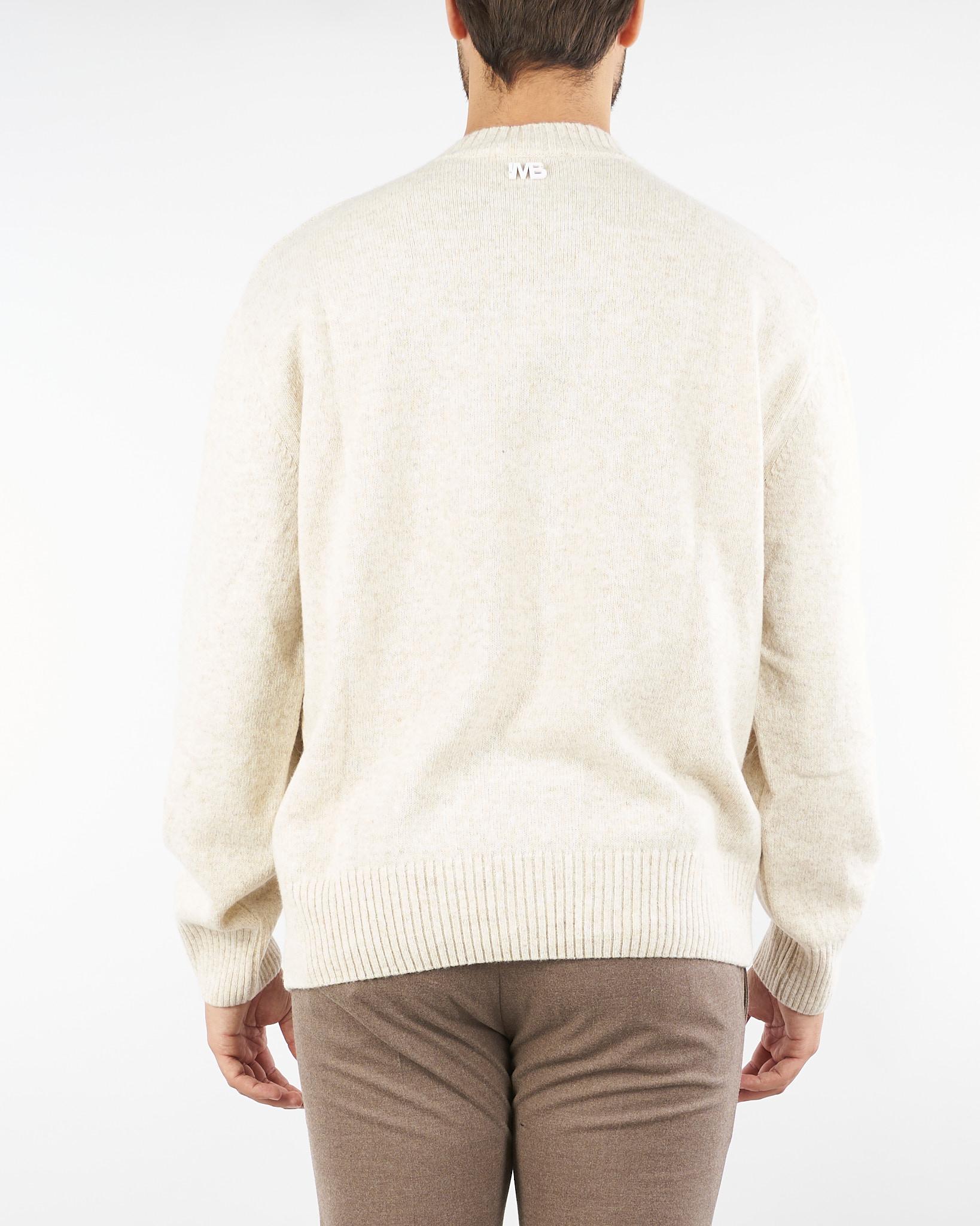 Maglia Panna Melange in lana MA3404 2 I'M BRIAN 