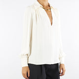 Camicia Milk in georgette con dettaglio gioiello CA12356E2 DZ9 ELISABETTA FRANCHI 