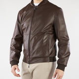 Giubbotto Moro in vera pelle reversibilie 27L5W32720175 30 CORNELIANI 
