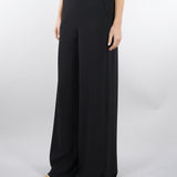 Pantaloen Nero ampio in envers satin MLTCAMPO 2 MARELLA 