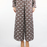 Pantalone Marrone ampio in seta TORTONA 1 MAX MARA WEEKEND 