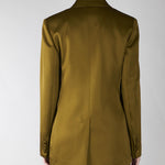 Blazer Verde Olio in envers satin MSEALBINO 56 MAX MARA STUDIO 