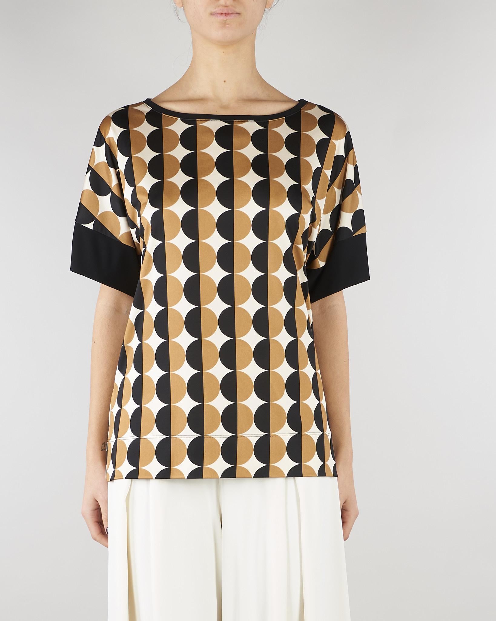 Blusa Nero-Crema a fantasia D5044271 01 CLIPS 