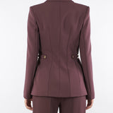 Giacca Merlot in crêpe leggero con dettagli gioiello GI17556E2 EA4 ELISABETTA FRANCHI 