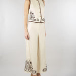 Pantalone Panna in lino con ricami MLLDOLCE 3 MARELLA 