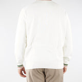 Maglione Bianco in jersey di cotone con righe AH5158 X0N LACOSTE 