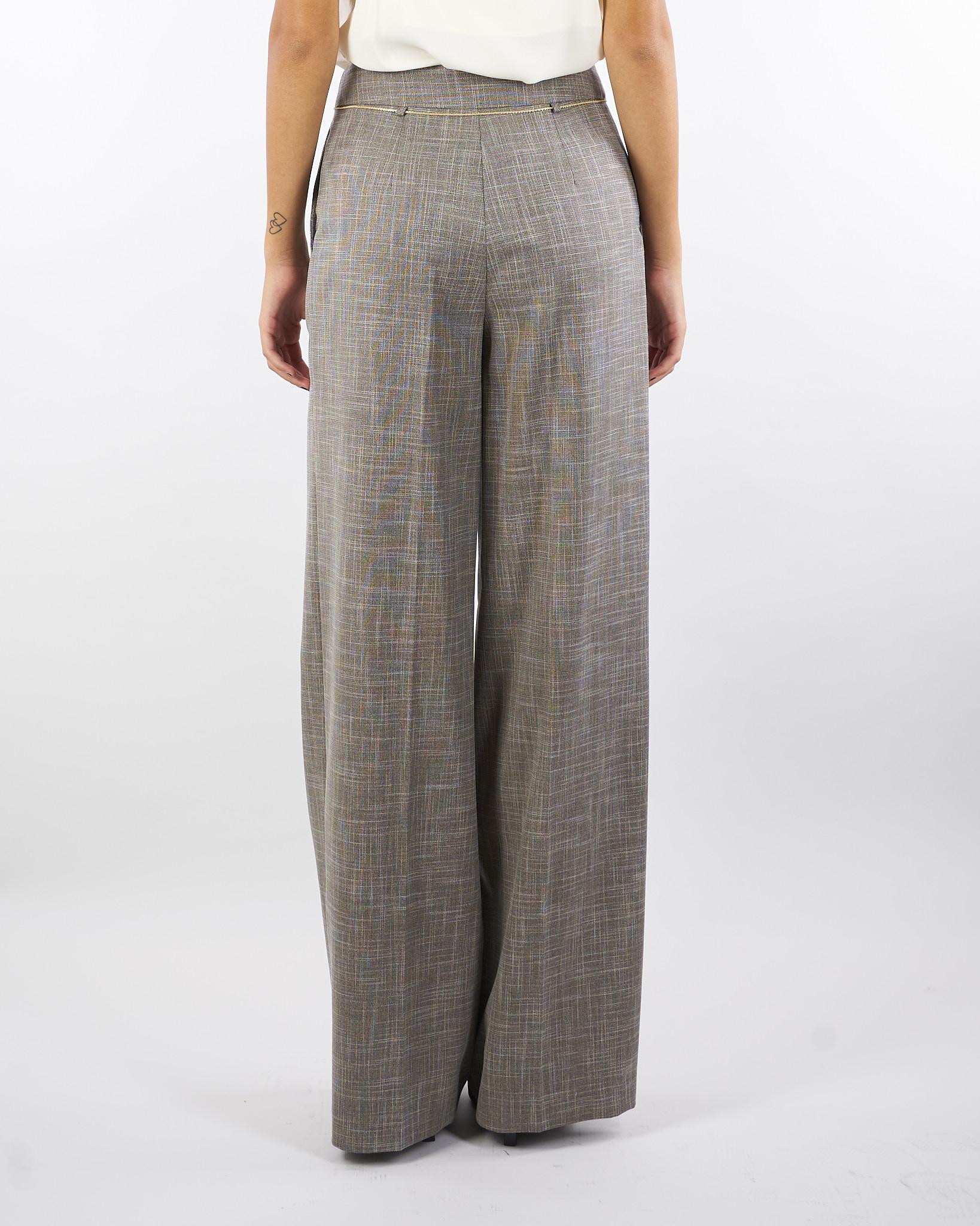 Pantaloni Tortora in tela tramata PA01501TTEL0013 V00 SIMONA CORSELLINI 