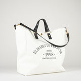 Tote Avorio-Nero in canvas BS14A62E2 309 ELISABETTA FRANCHI 