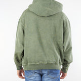 Felpa Verde oversize in cotone washed F3515 35 I'M BRIAN 