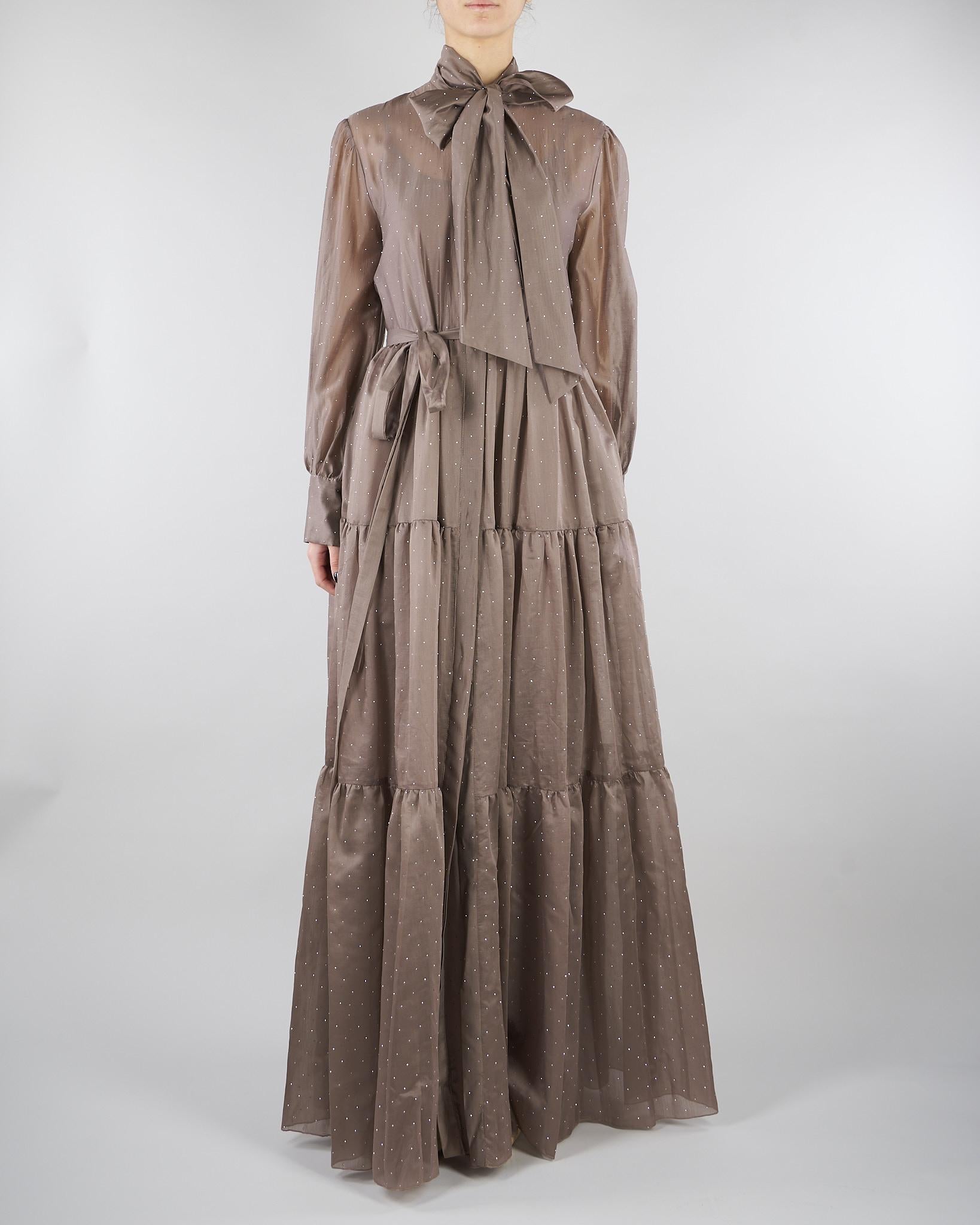 Abito lungo Fango con strass all over AT121 27 ATELIER LEGORA 
