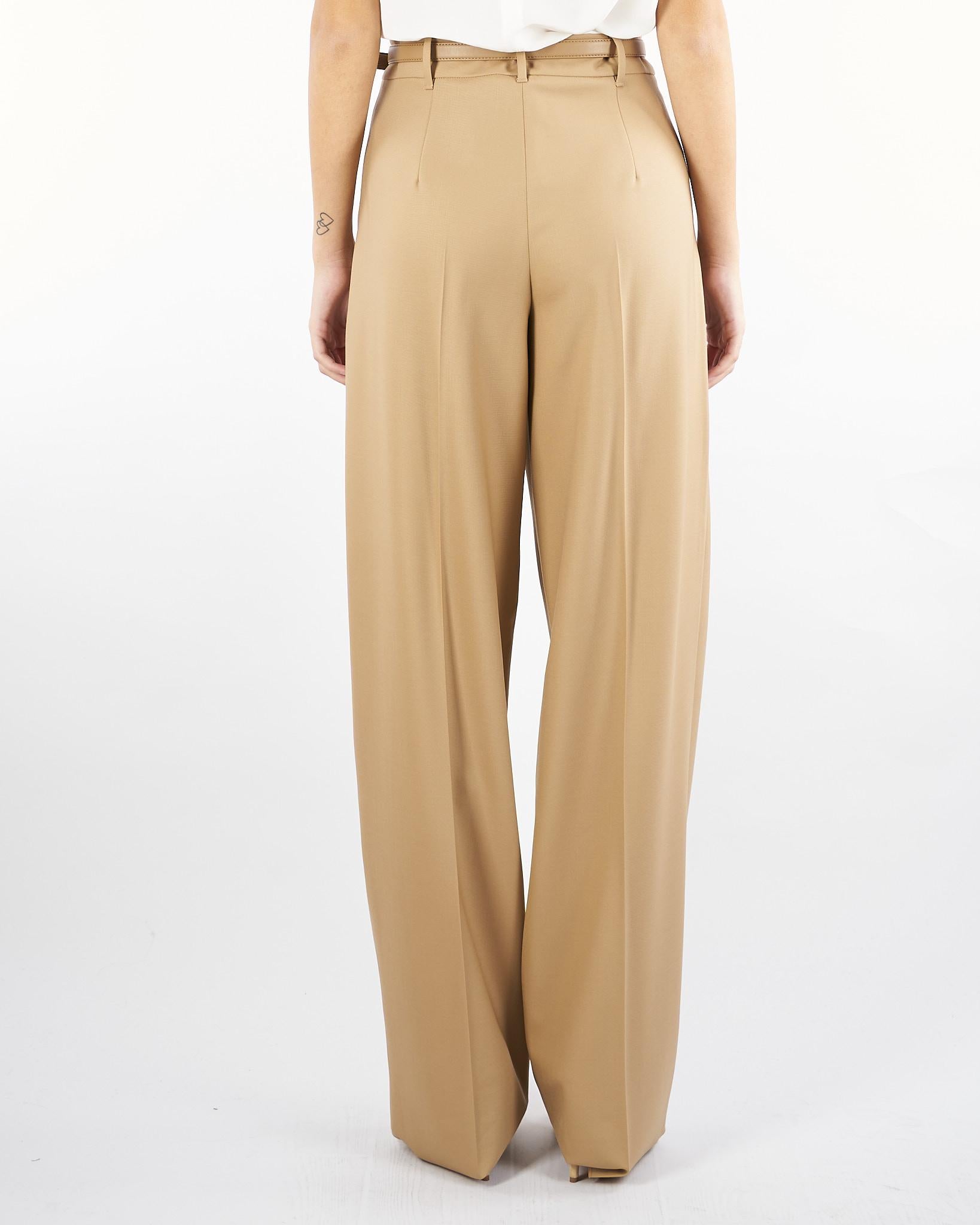 Pantalone Cammello in saglia di lana ENTRATA 12 MAX MARA STUDIO 
