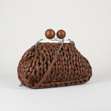 Borsa Pasticcino Bag Cuoio medium in nappa tricot WKALIBERO 3 MAX MARA WEEKEND 