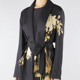 Giacca Nero in seta stampata MSETUNICA 3 MAX MARA STUDIO 