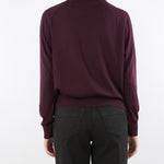Maglia Merlot in pura lana, seta e cashmere con scollo a V MK34S57E2 EA4 ELISABETTA FRANCHI 