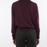 Maglia Merlot in pura lana, seta e cashmere con scollo a V MK34S57E2 EA4 ELISABETTA FRANCHI 
