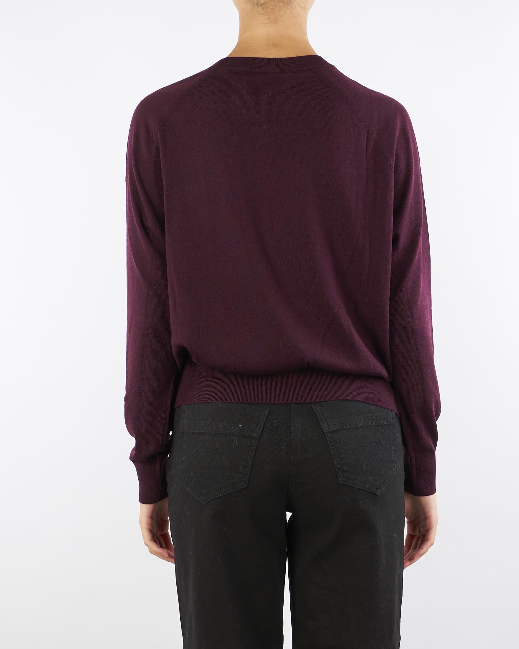 Maglia Merlot in pura lana, seta e cashmere con scollo a V MK34S57E2 EA4 ELISABETTA FRANCHI 