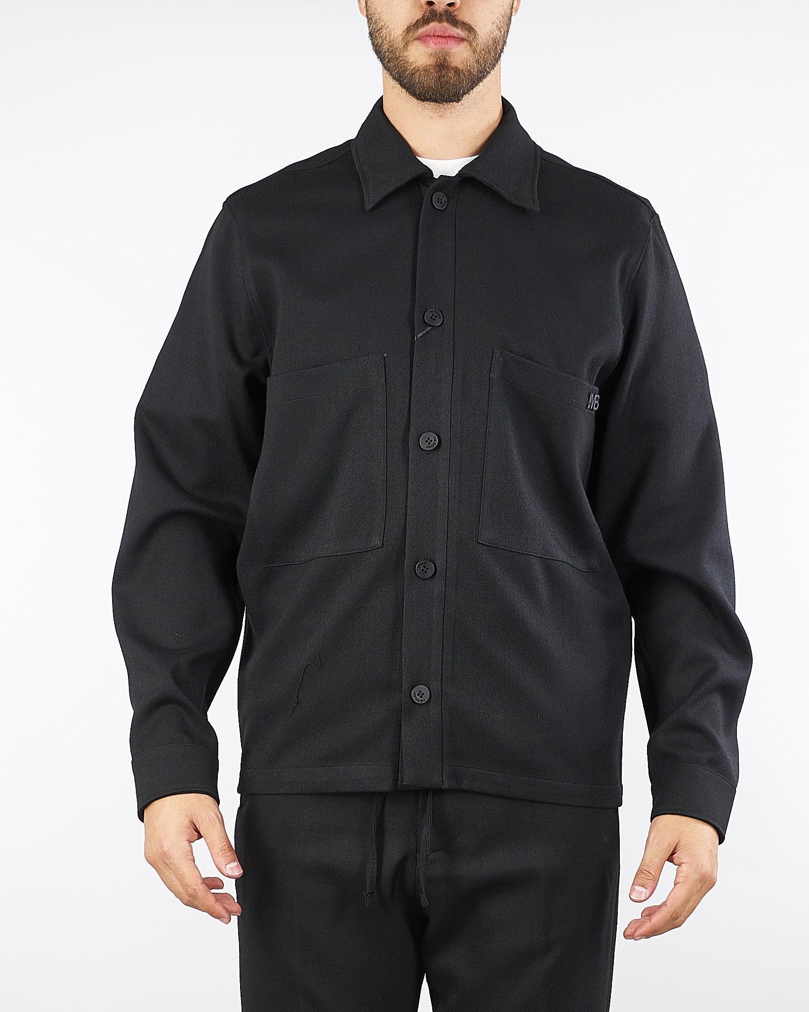 Overshirt Nero con tasconi CA3449 9 I'M BRIAN 