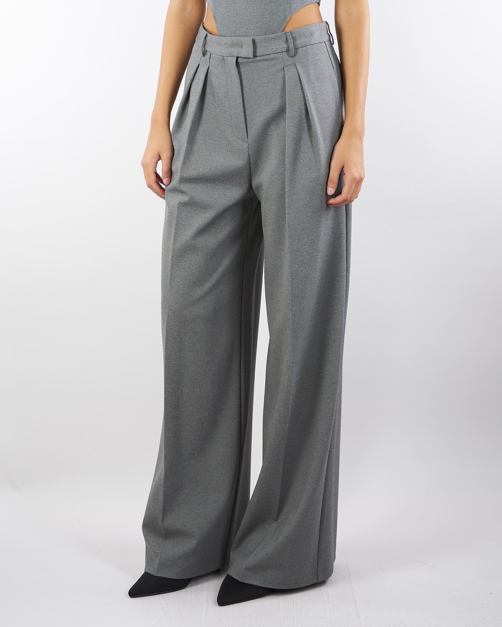 Pantalone Grigio con pences PA01301TJER0060 V0071 SIMONA CORSELLINI 