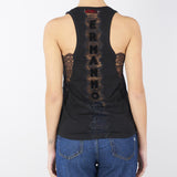 Top con pizzo e strass