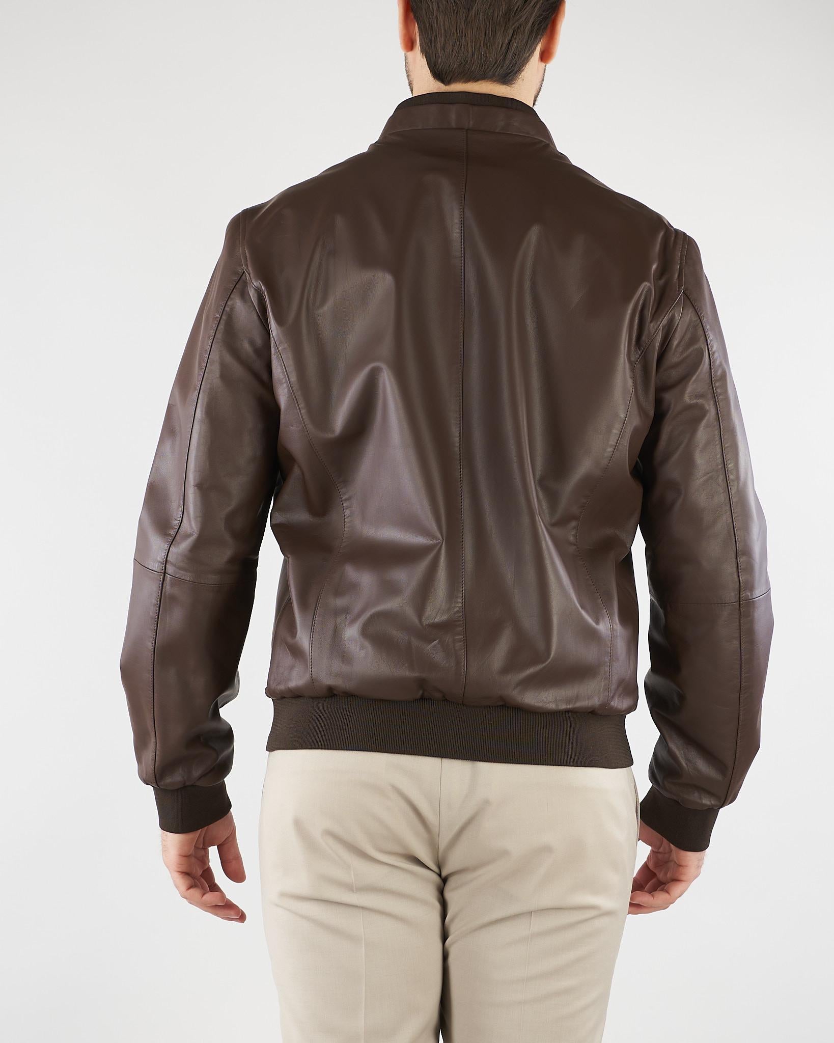 Giubbotto Moro in vera pelle reversibilie 27L5W32720175 30 CORNELIANI 