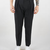 Pantalone Robin Nero in fresco lana con pences GC1PSS266900 D001 GOLDEN CRAFT 