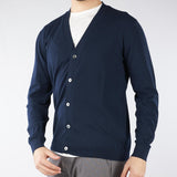 Cardigan Blu in puro cotone DK17002 89 DIKTAT 