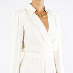 Abito Milk in georgette con collana tubolare ABT0356E2 DZ9 ELISABETTA FRANCHI 