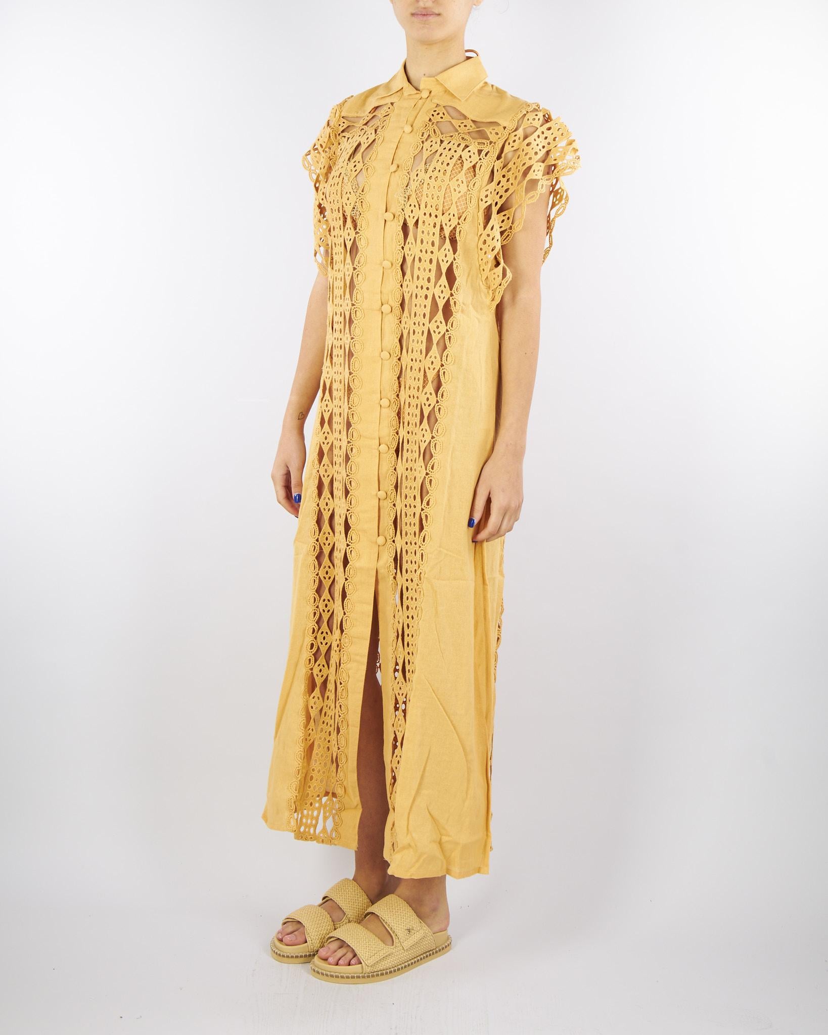 Abito Chemisier Bronzo in Macramè PF144A 22 PIN UP 