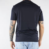 T-shirt Blu in jersey lyocell con logo EM004592AF13747 UB118 EMPORIO ARMANI 