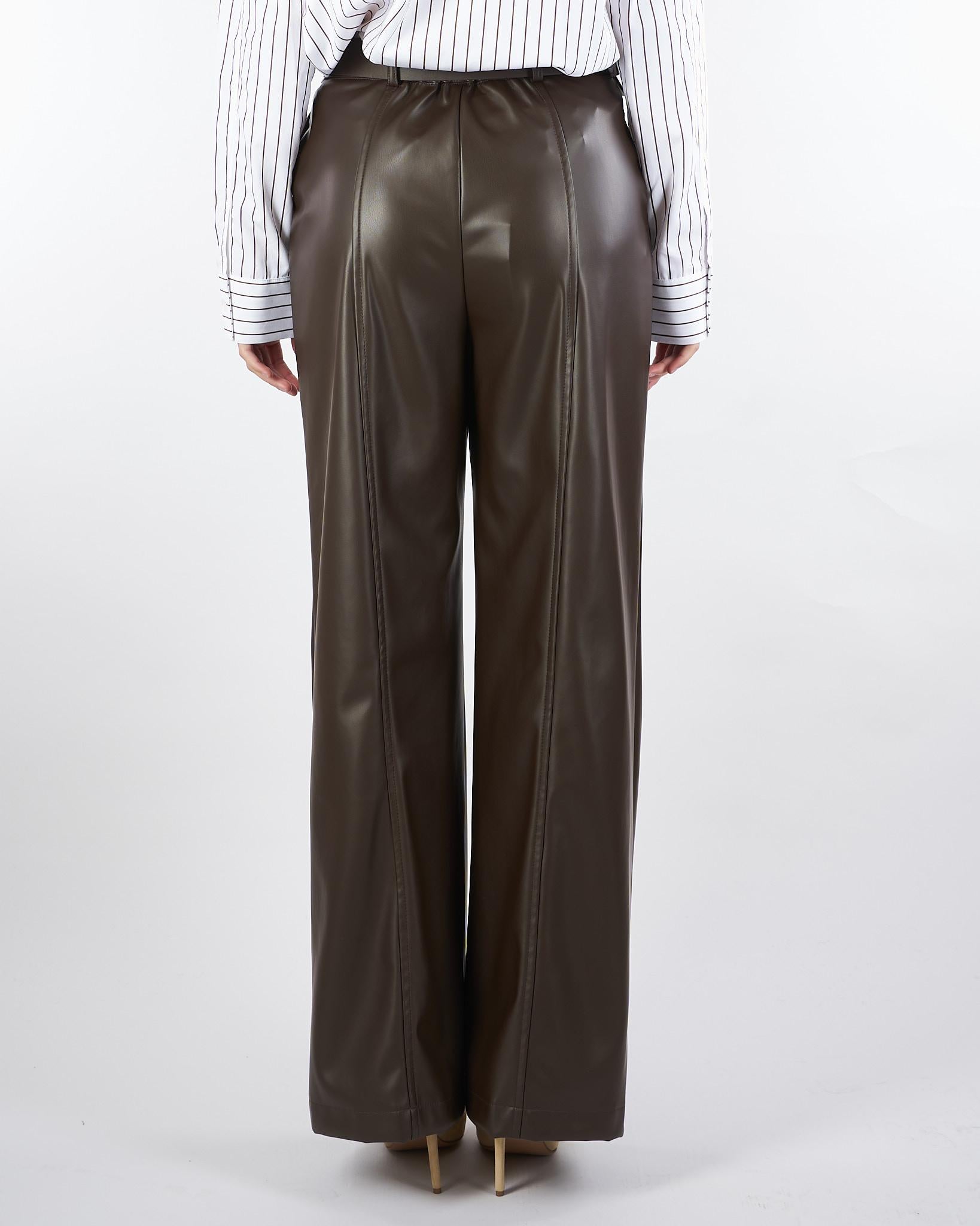 Pantaloni Marrone in ecopelle con gamba larga P6B9KGJC 80 IMPERIAL 