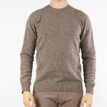 Maglia Marrone Melange in pura lana e cashmere 50657 35 JEORDIE'S 