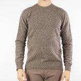 Maglia Marrone Melange in pura lana e cashmere 50657 35 JEORDIE'S 