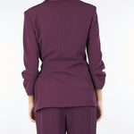 Blazer Bordeaux con chiusura laterale e rever in satin JBF1KHX 85 IMPERIAL 